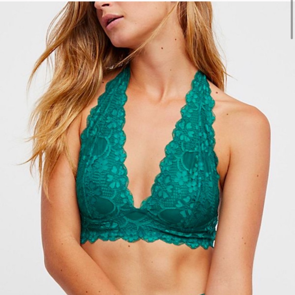 Free People Green Bralette